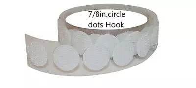 7/8-inch Adhesive White Coin Dots (Hook Side Only) Fasteners Tape Sew-on Yards • $4.99