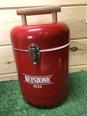 Vintage KEYSTONE BEER Red Metal Cooler • $49.95