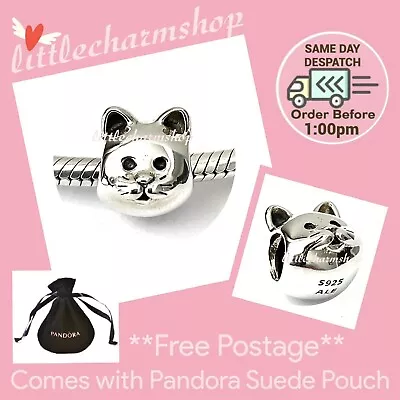 $39 • Buy NEW Authentic Genuine PANDORA Sterling Silver Kitty-Cat Charm - 791706 RETIRED