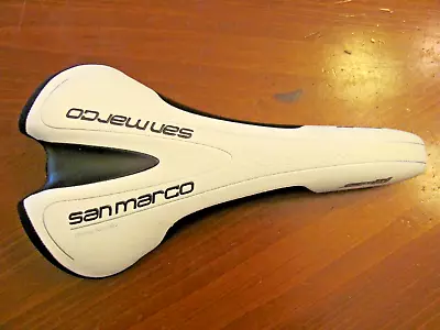 Selle San Marco Spid Racing Arrowhead Bicycle Seat Saddle Black & White Leather • $29.99