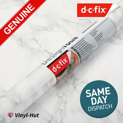 D-C FIX WHITE GREY MARBLE STICKY BACK PLASTIC SELF ADHESIVE VINYL FILM 67.5cm • £3.75