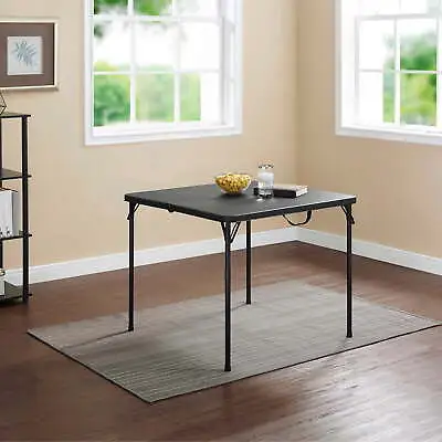 $20 • Buy 34  Square Resin Folding Table, Rich Black