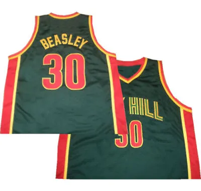 Throwback Michael Beasley #30 High School Basketball Jersey All Stitched Oak • $34