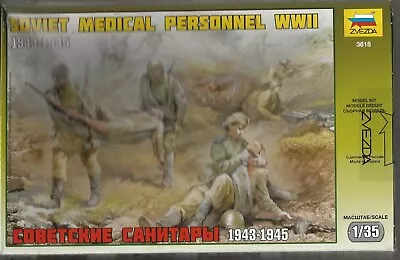 Zveda WWII Soviet Medical Personnel 1943-1945 Figures In 1/35 3618 • $14.39