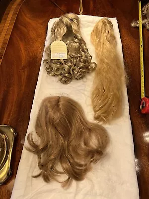 3 Vintage Doll Wigs 1 Wee Wig 1 Global 1  I Mark 19” Blond • $14.99