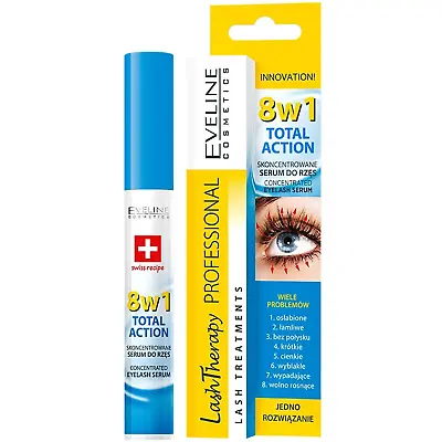 £4.45 • Buy Eveline 8in1 Eyelash Serum Total Action Conditioner Mascara Base Primer Lashes