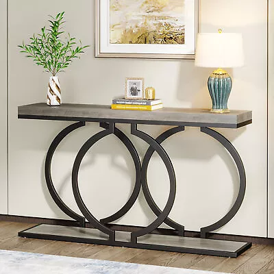 Modern Industrial Console Table For Living Room 55  Long Narrow Entryway Table • $152.86