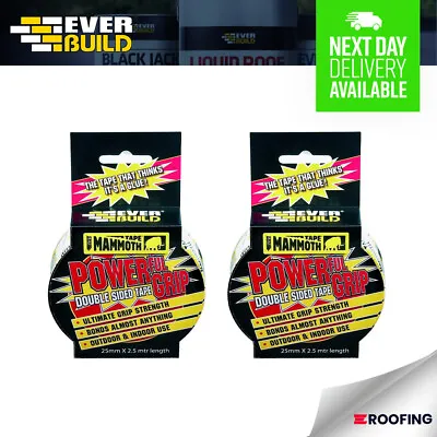 2 X Everbuild - Mammoth Powerful Grip Tape - 25MM - 2.5m • £9.49