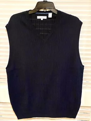 Alex Cannon Navy Cotton Knit Sweater Vest Large Men • $12.99