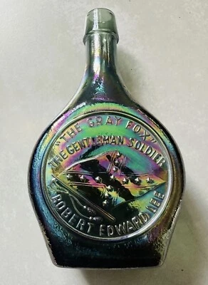 $14.99 • Buy Vtg Wheaton Glass Decanter Robert E Lee Commemorative Iridescent 8.25 Inch
