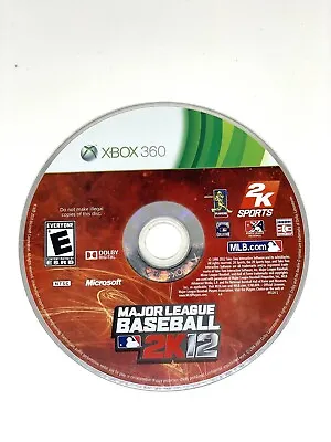 Major League Baseball 2K12 Xbox 360 Video Game Disc Only Tested Clean Free Ship! • $5.25