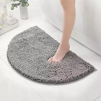 Semicircle Absorbent Bathroom Rug Thickened Soft Chenille Non-Slip Floor Mat Mac • $26.24