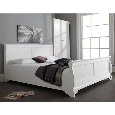 £625 • Buy Jolie Oak White Painted Furniture Super King Size Sleigh Bed Frame