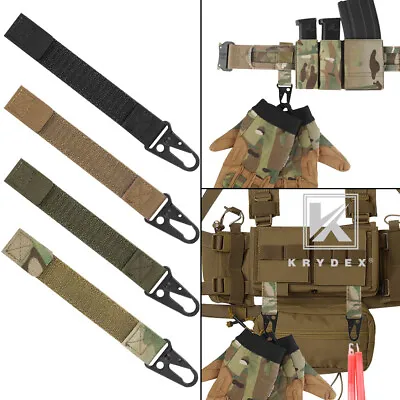 KRYDEX Tactical Hook Strap Clip Keychain Carabiner For MOLLE Belt/Tactical Vest • $9.95