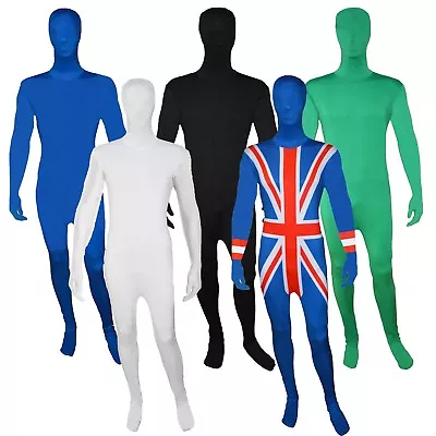 Mens Zentai 2nd Skin Bodysuit Morph Costume Lycra Suit Halloween Fancy Dress • £15.99