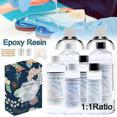 Resin 1:1 Epoxy Resin Casting Super Clear Craft Coating Paste ABGlue River Table • $41.78