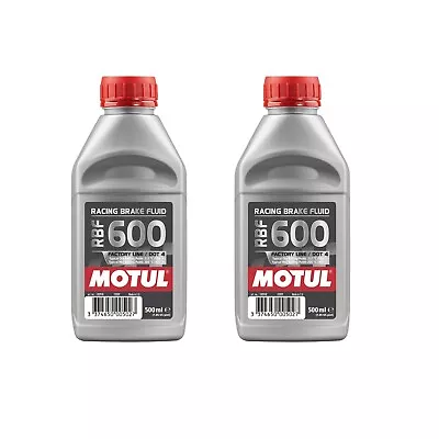 Motul RBF 600 FL - 1L AM - Fully Synthetic DOT 4 Racing Brake Fluid (2 X 0.5L) • $39.95