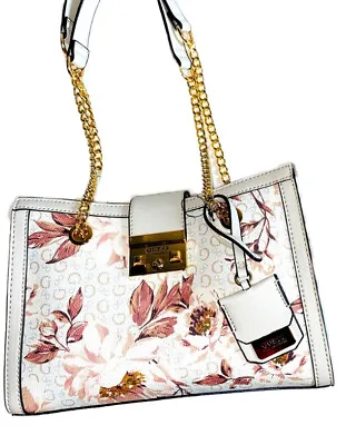 $72 • Buy NEW GUESS Purse Floral Flower Print Bag Satchel NWT