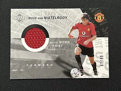 Ruud Van Nistelrooy 2003 Upper Deck Manchester United Match Worn Shirt #67/99 • $100
