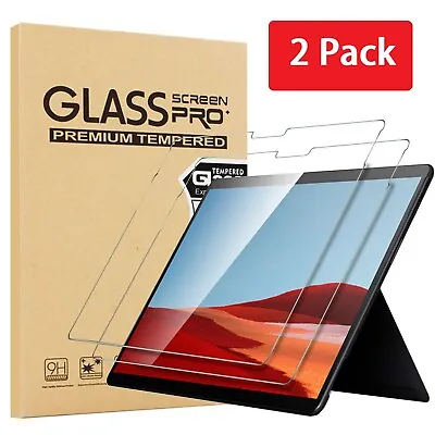 (2 Pack) Tempered Glass Screen Protector For Microsoft Surface Pro 10/9/8/7/6/X • $15.99