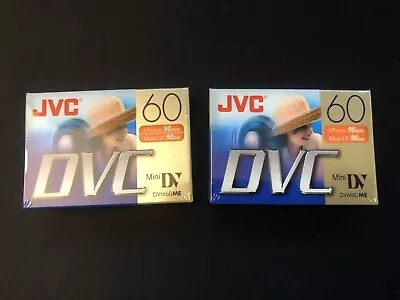2 Pack Jvc Mini Dv Dvc Digital Video Cassette Dvm60me 60 Min Sp 90 Min Lp • $9.99