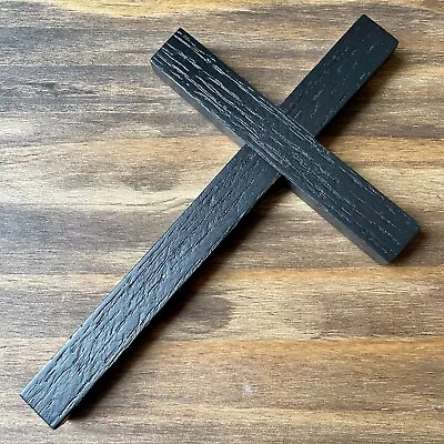 Wall Cross Wood Black 8  Handmade USA Decor Christ Cruz Catholic Plain Christian • $19.95