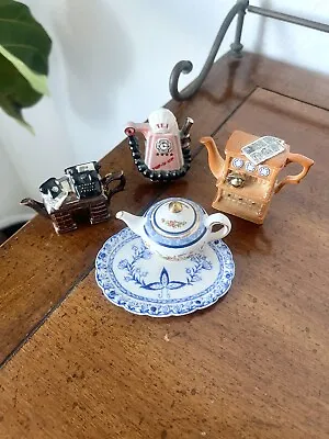 Lot Of 4 Vintage Paul Cardew Royal Doulton Miniature Teapots • $32.99