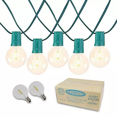 Novelty Lights 25 Feet G50 LED Hanging Patio Outdoor String Lights • $68.25