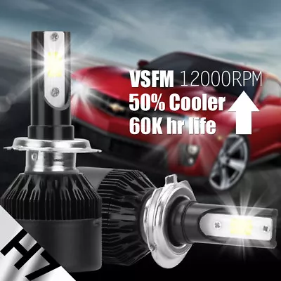 55W H7 Car LED Headlights Bulbs 26000LM DRL Driving Auto Conversion Lamp Kit • $15.99