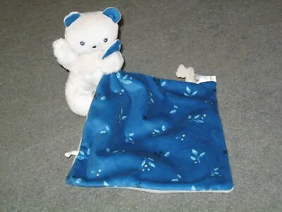 Kaloo Blue Teddy Bear Night Owl Comforter. • £9.99