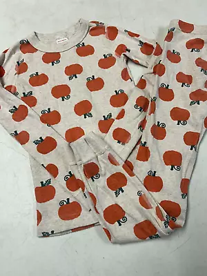 Hanna Andersson  100% Organic Cotton  Pumpkin  Long Johns Pajamas   130   8 • $16.50