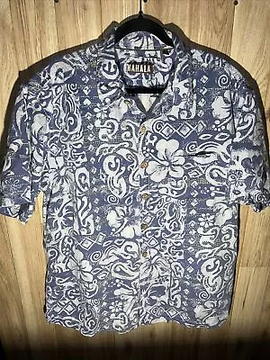 Kahala 1936 Men’s 2XL Blue Floral Hawaiian Shirt Short Sleeve Button Up • $23.99