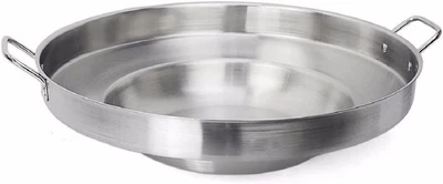 $73.60 • Buy Large Mexican Wok Comal Cazo Griddle Fryer Deep Fry Pan Stainless Steel 23″