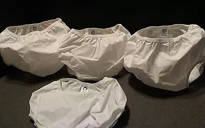 Vintage Gerber Plastic Rubber Pants White Peva/Vinyl Toddler Diaper Covers 4ct👶 • $39.95