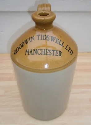 Stunning Antique GOODWIN TIDSWELL LTD Manchester 1-Gallon FLAGON Pearsons Stamp • £17.95