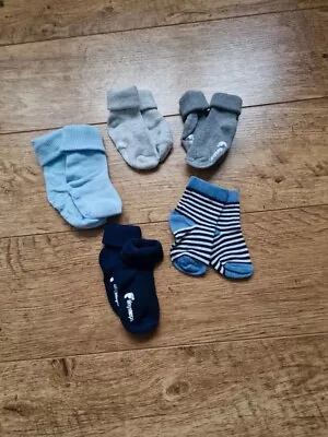 Baby Socks Assorted Boys X 5 Pairs BN • £1