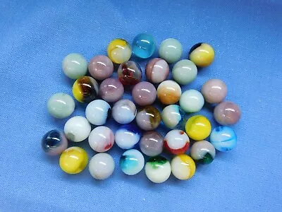 Vintage Marble King Blended Rainbow And Vitro Classic - Lot Of 35 Mint NM Good • $5