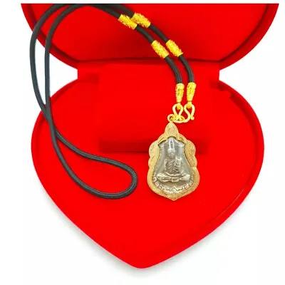 Phra LP Tim Gold Plated Micron Pendant Necklace Wat Lahanrai Thai Buddha Amulet • $33.75