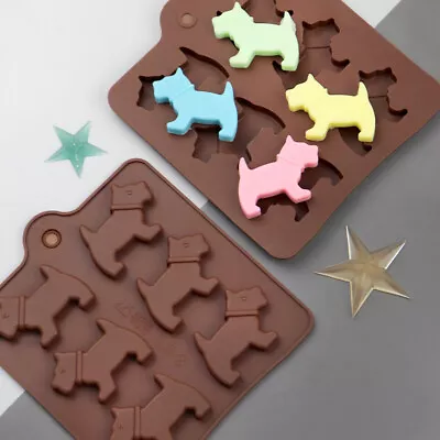 Dog Animal Chocolate Candy Silicone Mould Wax Melt Ice Cube Tray Fondant Mold UK • £3.35