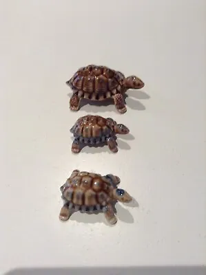 Vintage Wade Porcelain Tortoise  Set Of 3 • £9