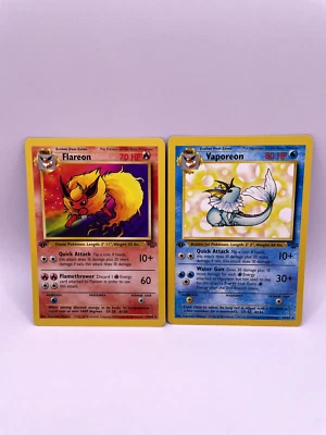 $69.95 • Buy Pokémon Jungle 1st Edition Vaporeon 28/64 Flareon 19/64 Non Holo Rare LOT