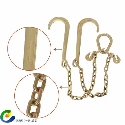 15  Large G70 V-Chain J Hooks 2' Flatbed Tow Truck Rollback Wrecker Carrier • $48.59