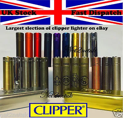 Genuine Metal Polish Chrome Metallic Clipper Lighter With Gift Case Tin  • £4.99