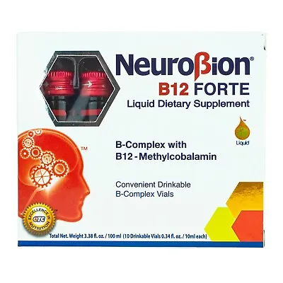 NEUROBION B12 FORTE 10 Drinkable B Complex Vials Made In Spain  Exp 07/2025 • $19.98