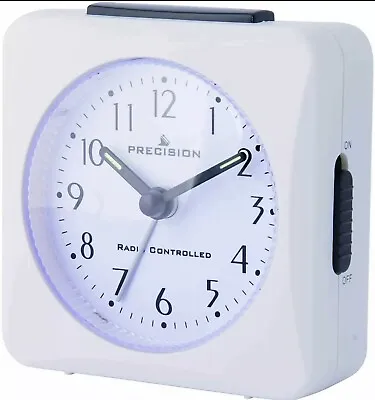 Precision Radio Controlled Analogue Table Crescendo Alarm Clock White AP020 • £14.99