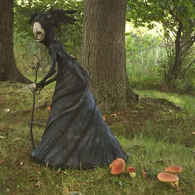 £11.87 • Buy Halloween Resin Witch Statue Ornament Props Home Garden Horror Party Decoration