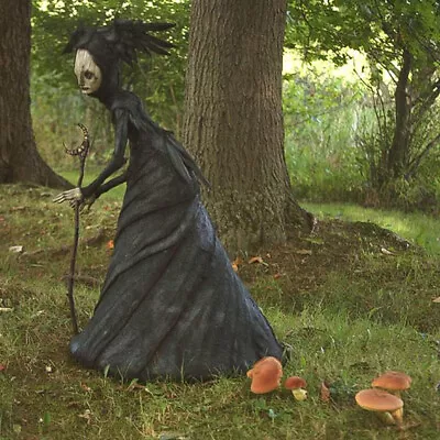 £11.87 • Buy Halloween Resin Witch Statue Ornament Props Home Garden Horror Party Decoration