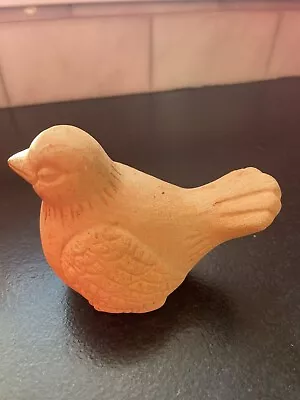 Terra Cotta Bird Figurine Fledgling Sitting Nesting Small Vintage • $10.99