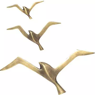 ® Premium Quality Pure Copper Metal 3D Seagull Bird Wall Art Ornament Wall Sc... • $109.21