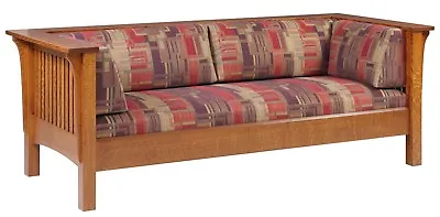 Mission Arts And Crafts | Stickley Style | Prairie Spindle Settle Sofa | Couch • $2499